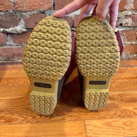 L.L. Bean Women's size 7 Burgandy Quilted Shearling Snow Bean Boots - Picture 4 of 5